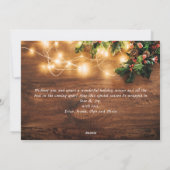 Mistletozweig Rustikale Weihnachtsgrüße Feiertagskarte (Rückseite)