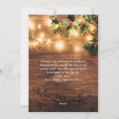 Mistletozweig Rustikale Weihnachtsgrüße Feiertagskarte (Rückseite)