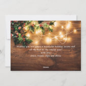 Mistletozweig Weihnachtsfeiertage Gruß Feiertagskarte (Rückseite)