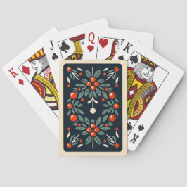 Mistlletoe Holly berries Pattern Poker Cards Spielkarten