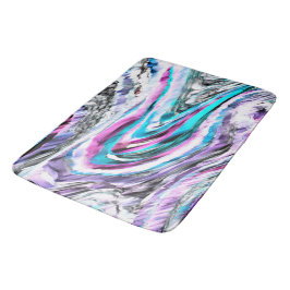 Misto de gradiente e chuviscado, ciano e pink badematte