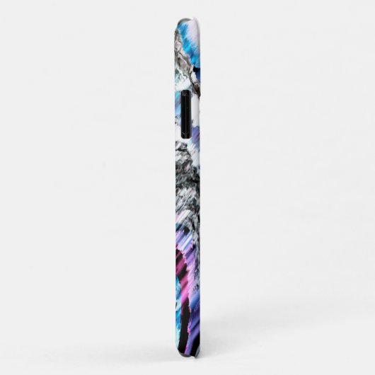 Misto de gradiente e chuviscado, ciano e pink Case-Mate iPhone hülle (Hinten/Rechts)