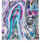 Misto de gradiente e chuviscado, ciano e pink duschvorhang (Vorderseite)