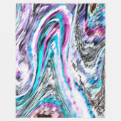 Misto de gradiente e chuviscado, ciano e pink fleecedecke (Vorderseite)