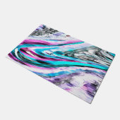 Misto de gradiente e chuviscado, ciano e pink fußmatte (Schrägansicht)