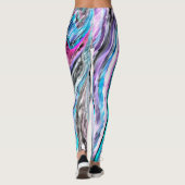 Misto de gradiente e chuviscado, ciano e pink leggings (Rückseite)