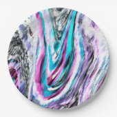 Misto de gradiente e chuviscado, ciano e pink pappteller (Vorderseite)