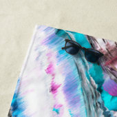 Misto de gradiente e chuviscado, ciano e pink strandtuch (Beispiel)