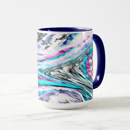 Misto de gradiente e chuviscado, ciano e pink tasse (VorderseiteRechts)