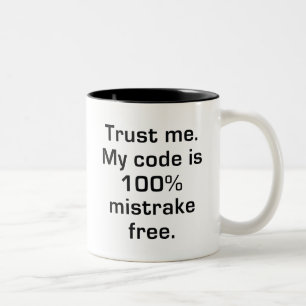Mistrake Free Code Zweifarbige Tasse