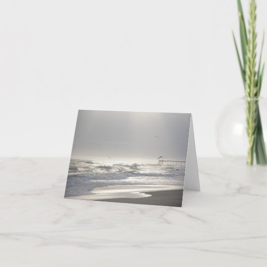 Mistral Abend bei Frisco Pier OBX Note Card Karte (Vorderseite)