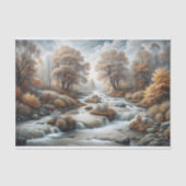 Mistral Autumn River Rapids Vintag Style Decoupage Seidenpapier (Vorderseite)