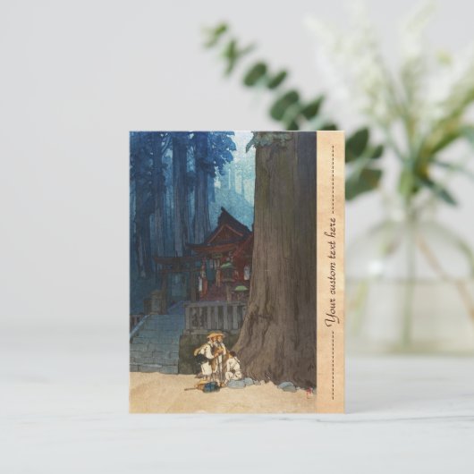 Mistral Day in Nikko Hiroshi Yoshida Holzblock Art Postkarte (Stehend Vorderseite)