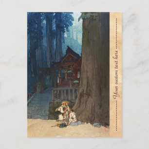 Mistral Day in Nikko Hiroshi Yoshida Holzblock Art Postkarte
