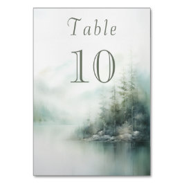 Mistral green forest Wedding Tischnummer
