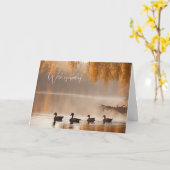 Mistral Herbstsee mit Enten Beileid Karte (Gelbe Blume)