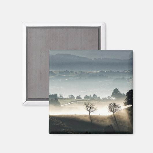 Mistral Schweiz Landschaft Magnet (Vorderseite/Rückseite)