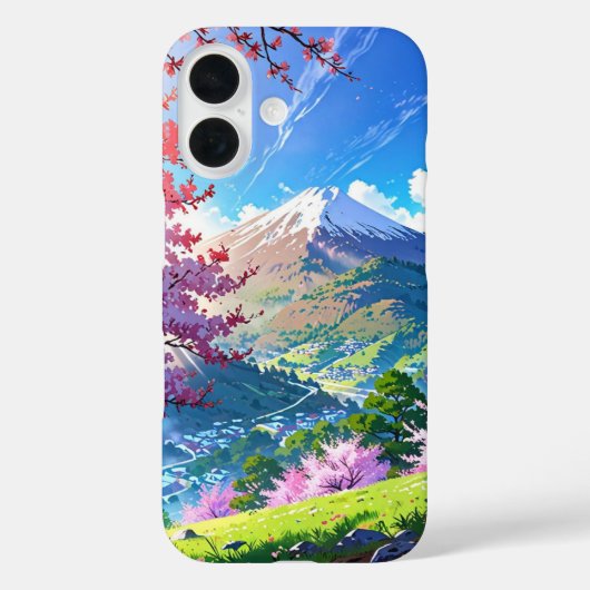 Mistral Spring Mountains - Anime Landschaft Case-Mate iPhone Hülle (Rückseite)