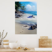 Mistral Tropical Beachscape Art Print Poster (Küche)
