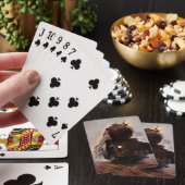 Misty Abend Bahnhof Motor Kartenspielen Spielkarten (In Situ)