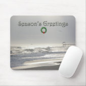 Misty Abend bei Frisco Pier OBX Mousepad (Mit Mouse)