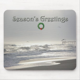 Misty Abend bei Frisco Pier OBX Mousepad