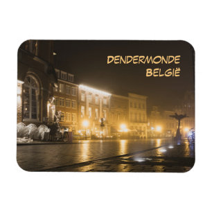 Misty Abend in Dendermonde, Belgien Magnet