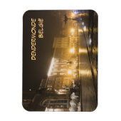 Misty Abend in Dendermonde, Belgien Magnet (Vertikal)