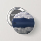 Misty Alaskan Sea in Shades of Blue Button (Vorne & Hinten)