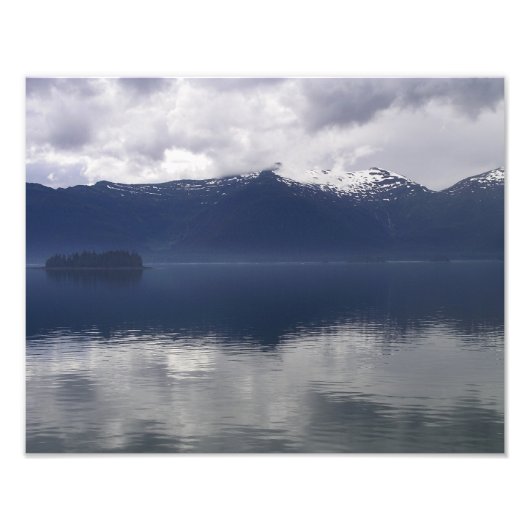 Misty Alaskan Sea in Shades of Blue Fotodruck (Vorne)
