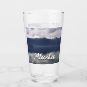 Misty Alaskan Sea in Shades of Blue Glas