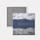 Misty Alaskan Sea in Shades of Blue Magnet (Vorderseite/Rückseite)