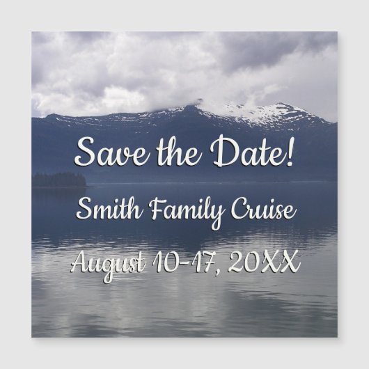 Misty Alaskan Sea in Shades of Blue Magnetkarte (Vorderseite)