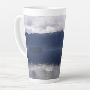 Misty Alaskan Sea in Shades of Blue Milchtasse