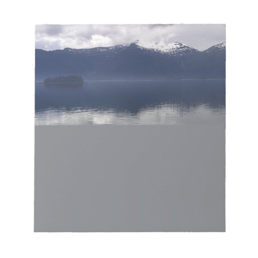 Misty Alaskan Sea in Shades of Blue Notizblock (Vorderseite)