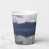 Misty Alaskan Sea in Shades of Blue Pappbecher (Rückseite)