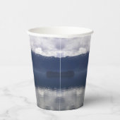 Misty Alaskan Sea in Shades of Blue Pappbecher (Rechts)