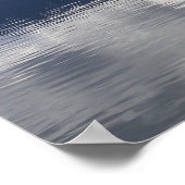 Misty Alaskan Sea in Shades of Blue Poster (Ecke)