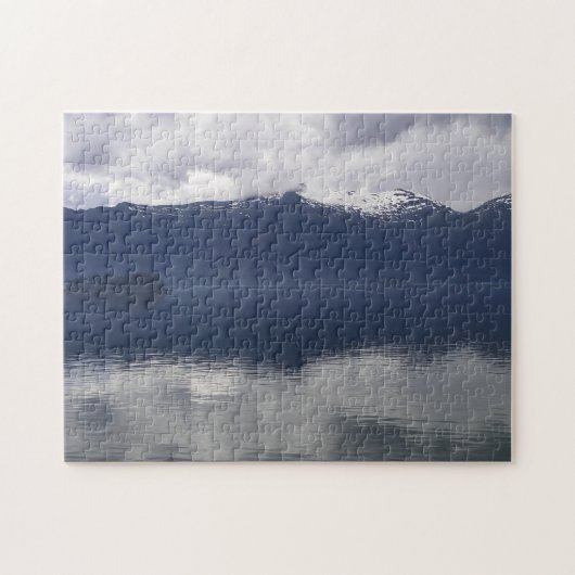 Misty Alaskan Sea in Shades of Blue Puzzle (Horizontal)