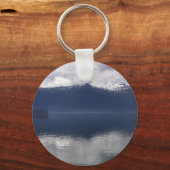 Misty Alaskan Sea in Shades of Blue Schlüsselanhänger (Rückseite)