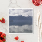 Misty Alaskan Sea in Shades of Blue Serviette (Beispiel)