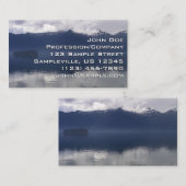 Misty Alaskan Sea in Shades of Blue Visitenkarte (Vorne/Hinten)