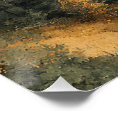 Misty Autumn Forest - Zen Nature Wall Kunstdrucker Poster (Ecke)