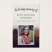 Misty Autumn Foto Prayer Card (Vorderseite)