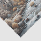 Misty Autumn River Glow Decoupage Seidenpapier (Ausschnitt)