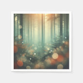 Misty Autumnal Morning Forest Bokeh Découpage Serviette (Vorderseite)