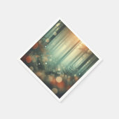 Misty Autumnal Morning Forest Bokeh Découpage Serviette (Ecke)