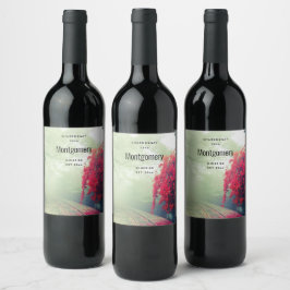 Misty Bahn Landschaftliches Foto Weinroute Mendris Weinetikett