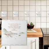 Misty Blossom Crossing Bible Verse Keramik Tile Fliese