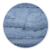 Misty Blue abstrakt Granite Marmormuster Keramikknauf (Vorderseite)